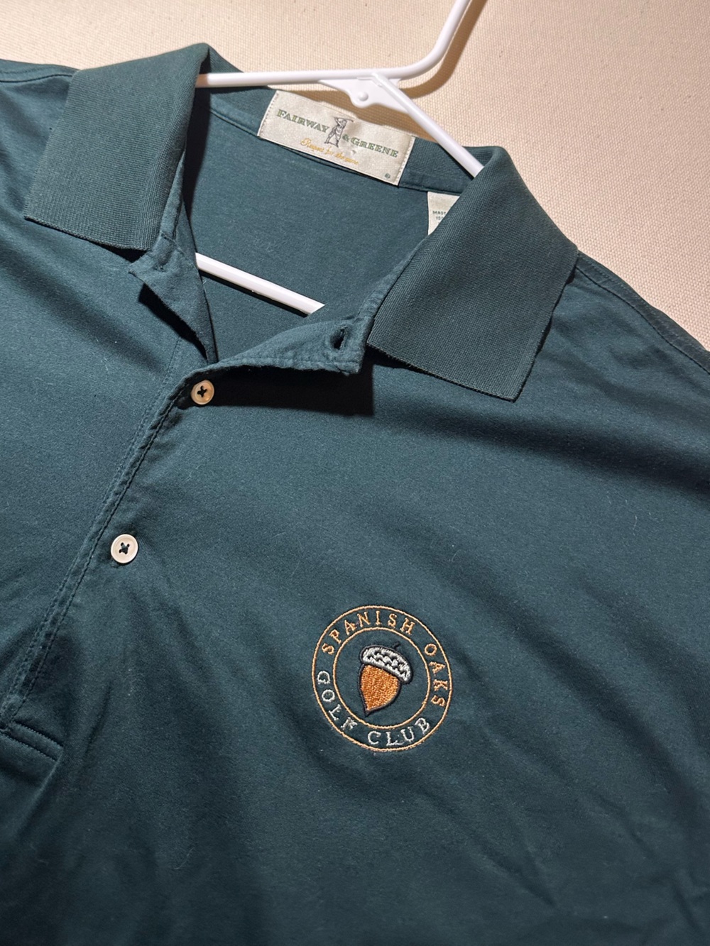 Fairway & Greene Men's Green Golf Polo x Spanish Oaks Golf Club